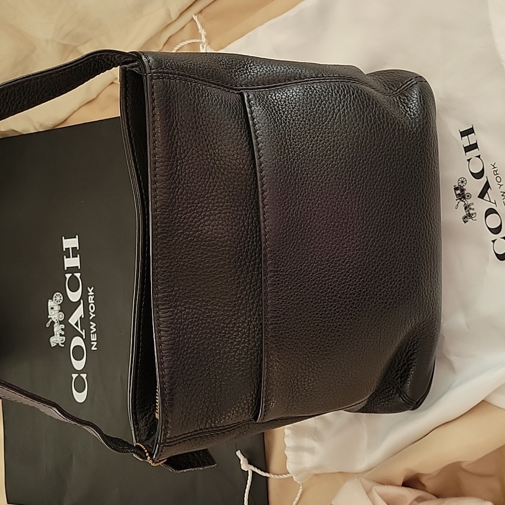 Vintage Coach Sonoma Black Leather Bag EUC